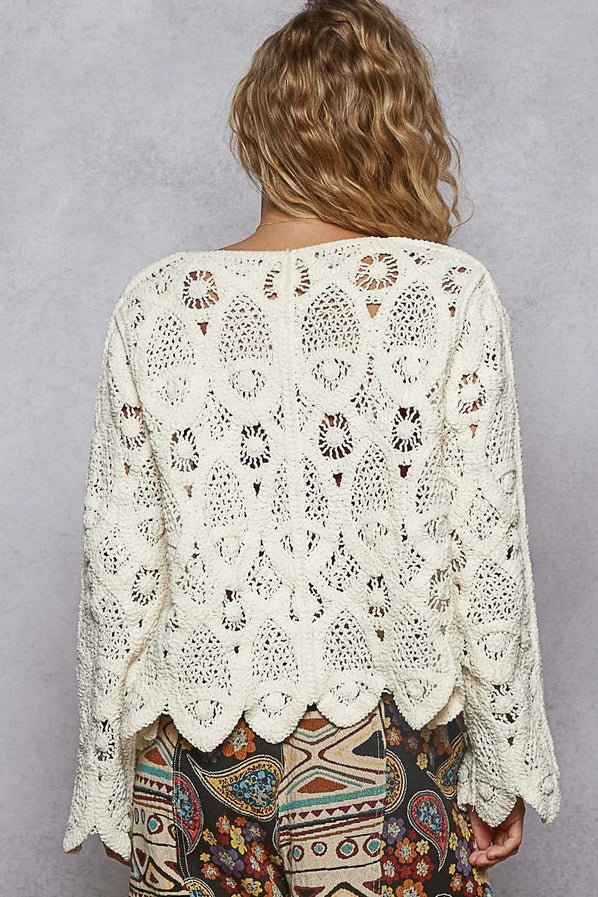 V-Neck Knit Cardigan