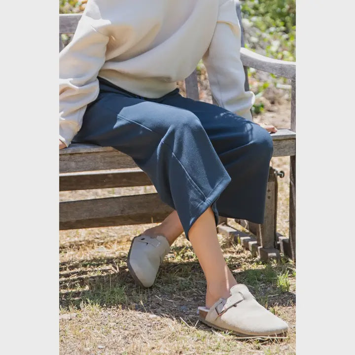 Modal Scuba Cropped Wide Pant