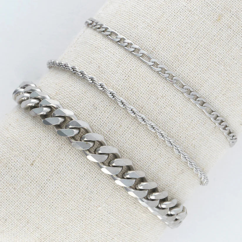 Chunky Figaro Bracelet Trio