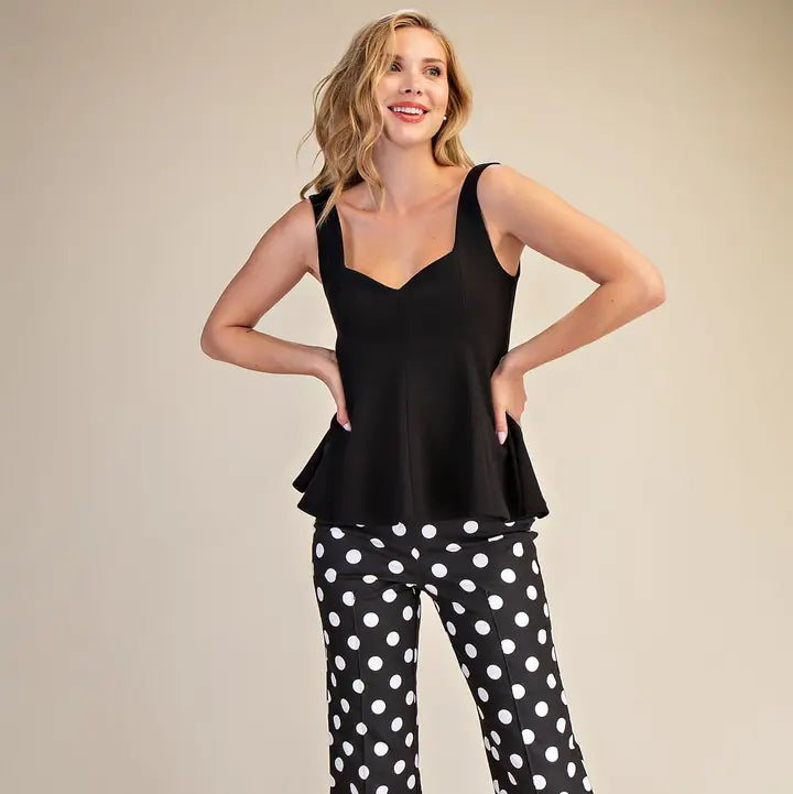 Flare Crop Dot Pants