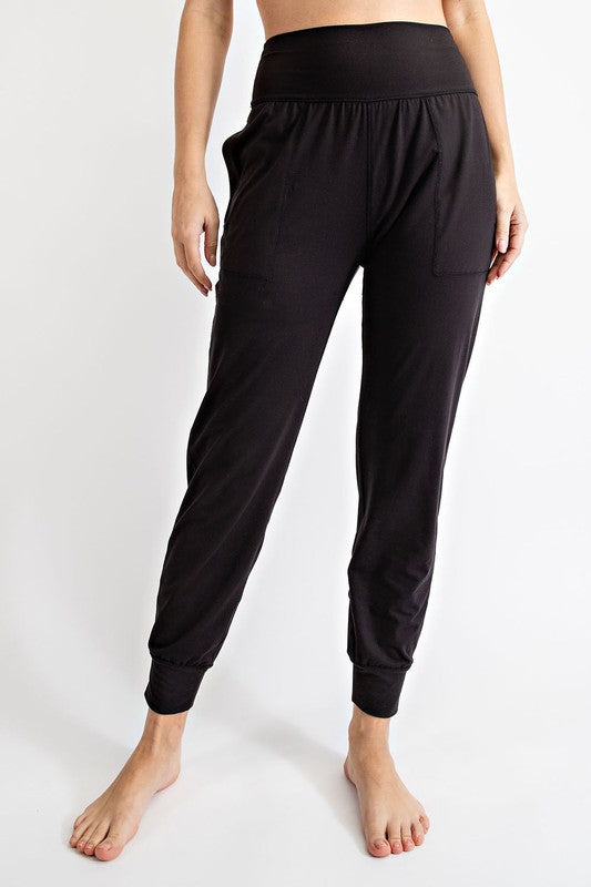 High Waist Jogger w/ Double Side Pockets