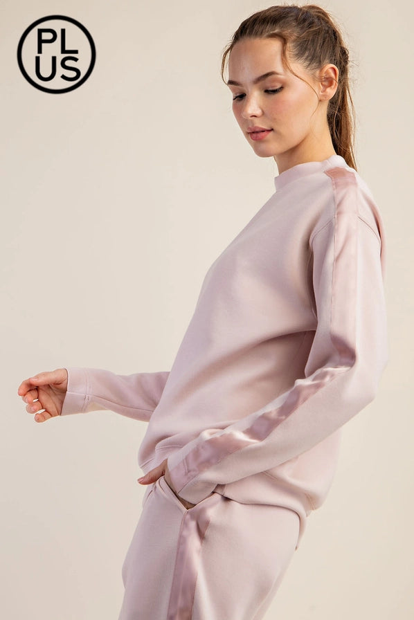 Modal Scuba Top w/ Satin Detail