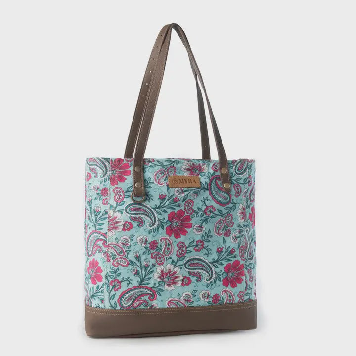 Pink Paisley Canvas Tote Bag