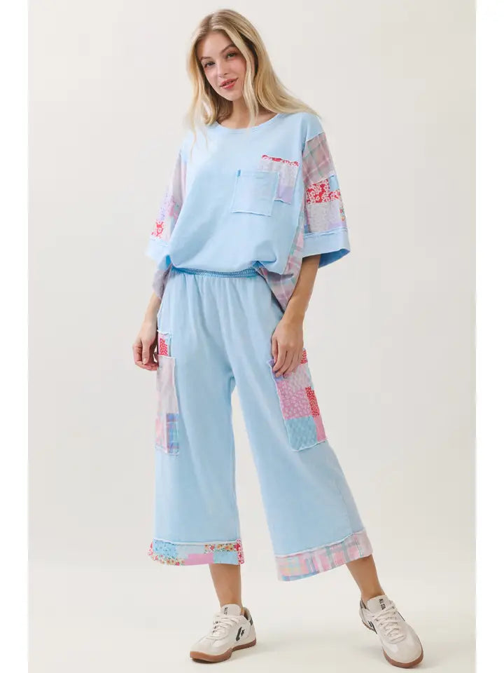 Mineral Washed Patched Bermuda Shorts