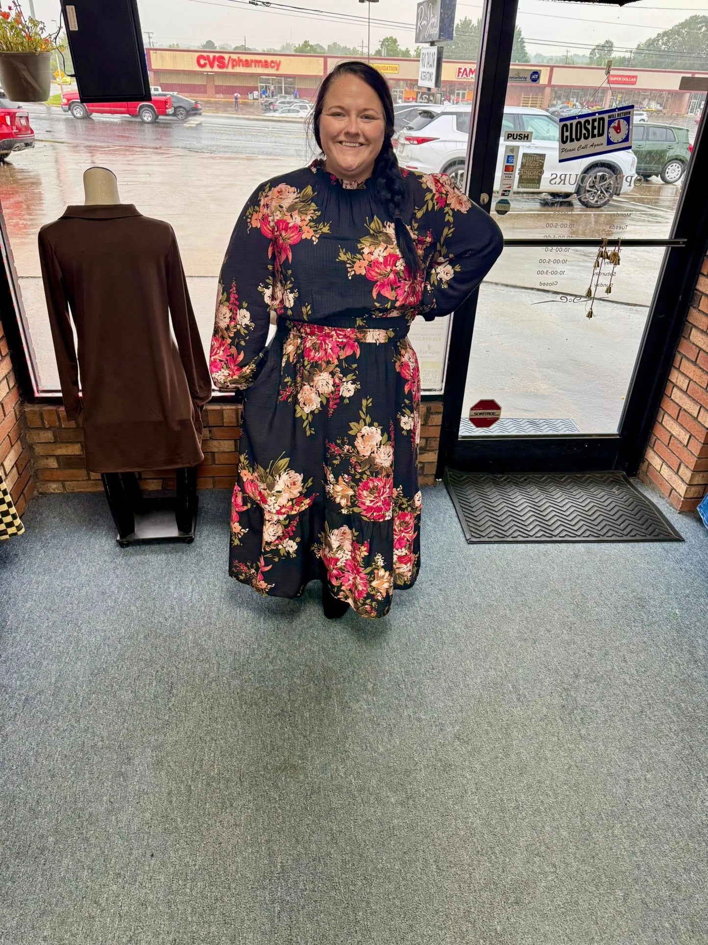 Floral Printed Midi Dress