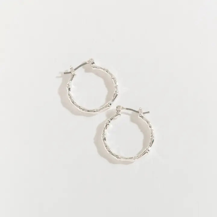 Shiny Round Click Hoop Earrings