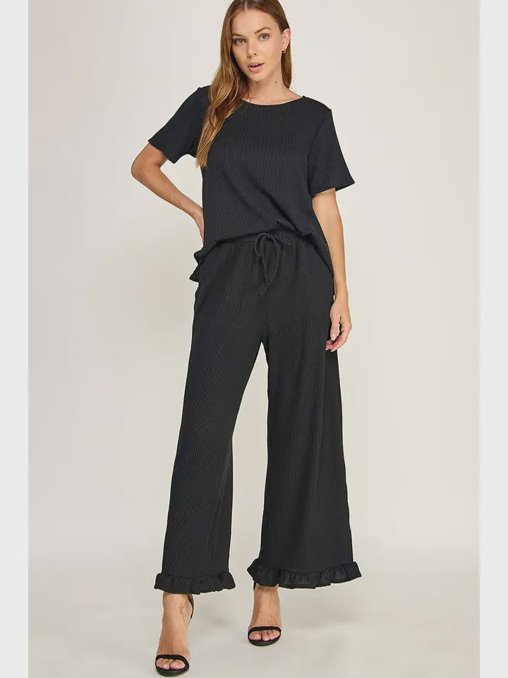 Solid Curly Rib Set
