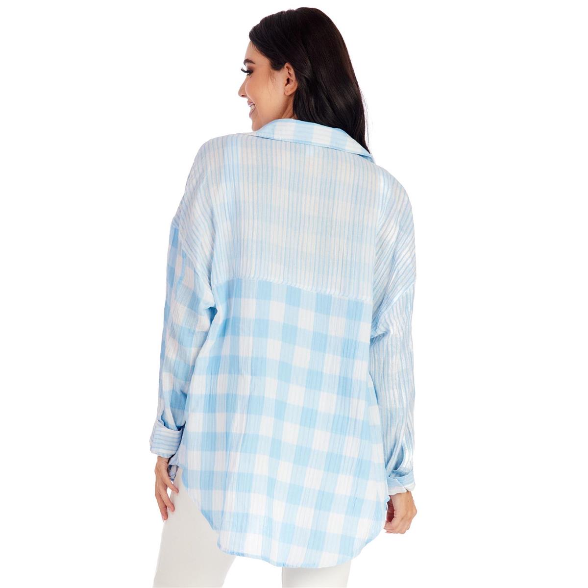 Jameson Button-Up Checkered Top