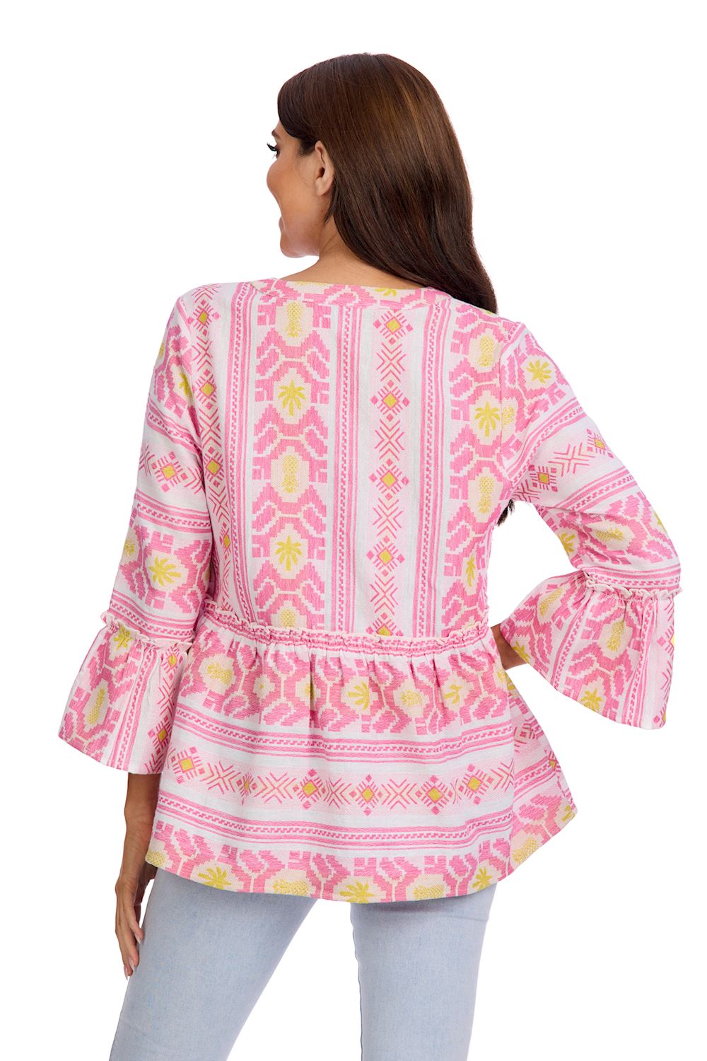 Pink Calloway Jacquard Top