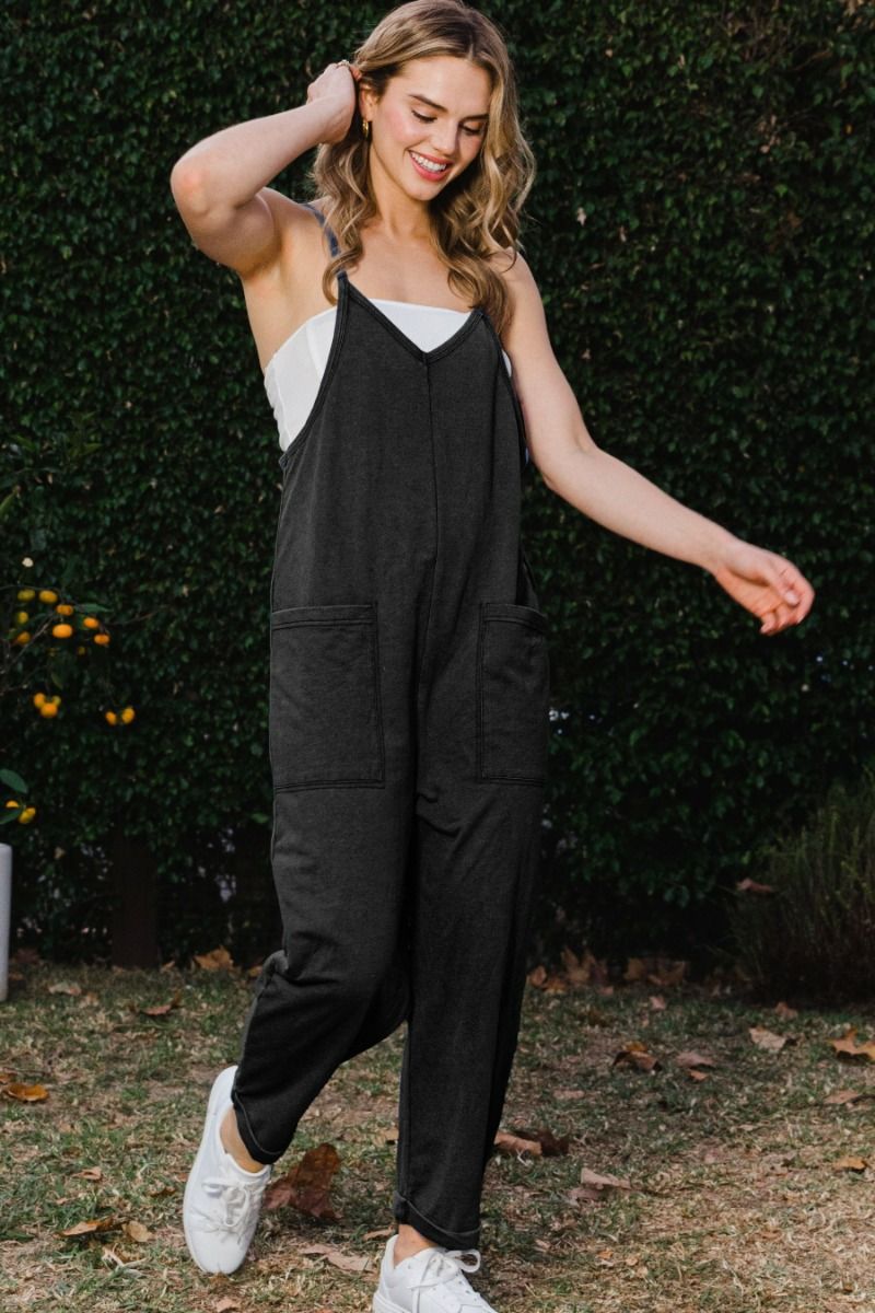 Relaxed Fit Jumpsuit w/ Pockets