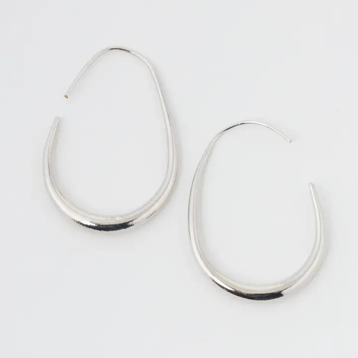 Graduated Oval Hoop Earring