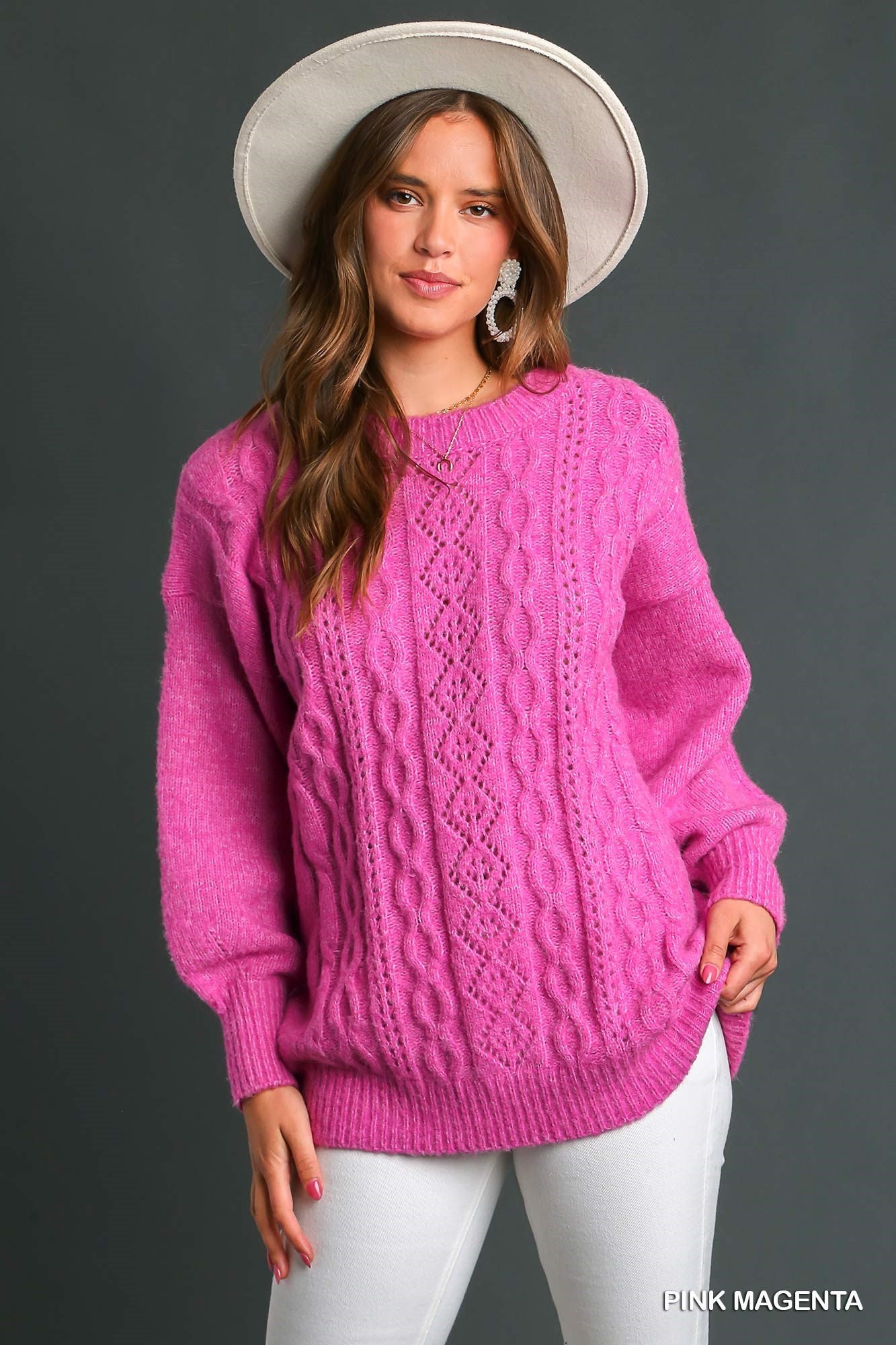 Cable Knit Pullover Sweater