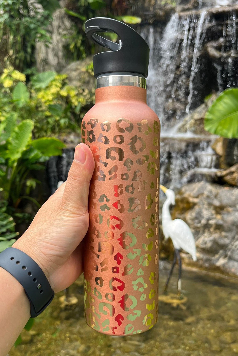 Rose Gold Metal Water Bottle