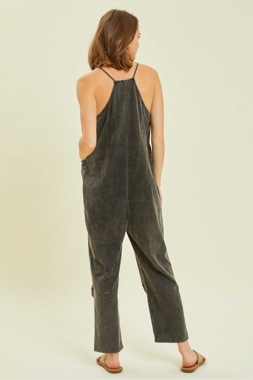 Mineral Washed Oversized Jumpsuit w/ Pockets