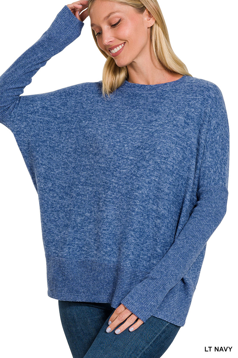 Brushed Hacci Dolman Sleeve Sweater