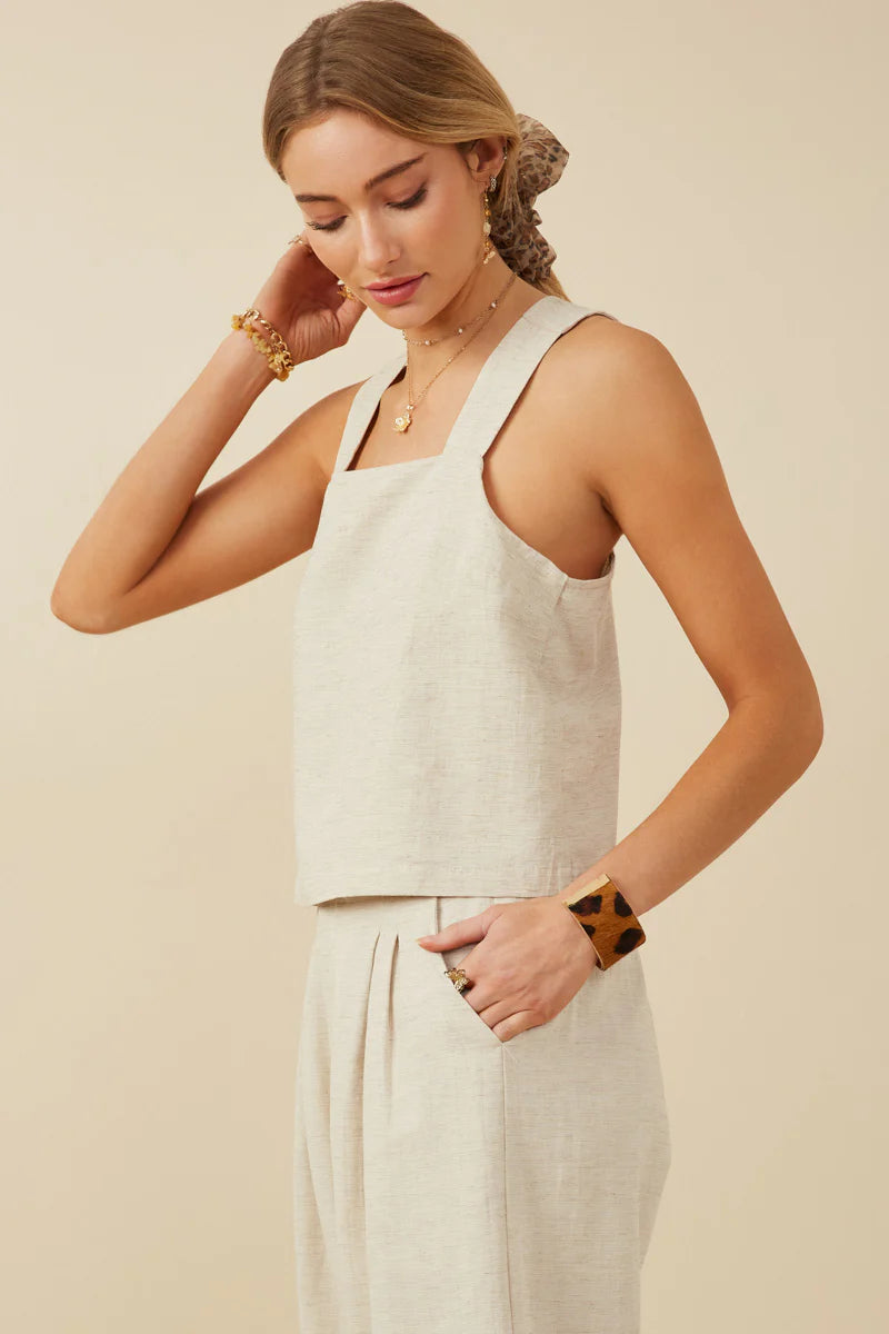 Textured Linen Top