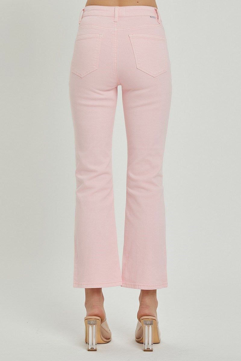 Soft Pink High Rise Straight Pants