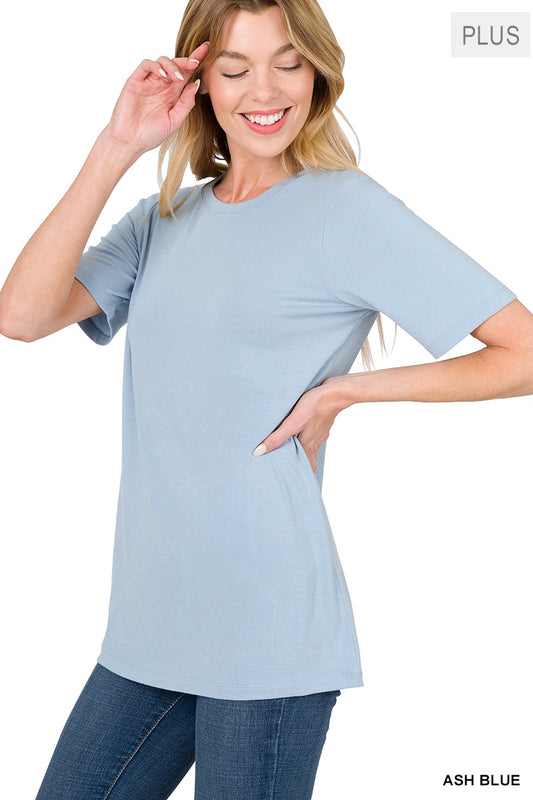 Round Neck Short Sleeve Polyester Shirt
