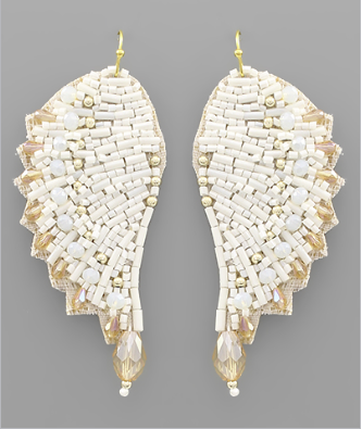 Beaded Wing Earrings