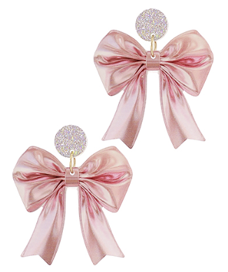 Glitter Bow Earrings