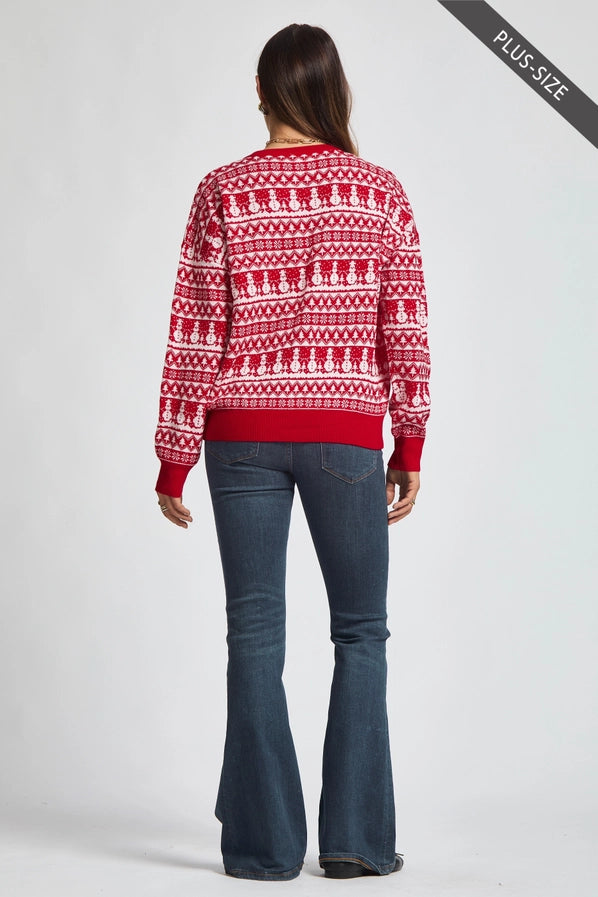 Plus Snowman Holiday Sweater