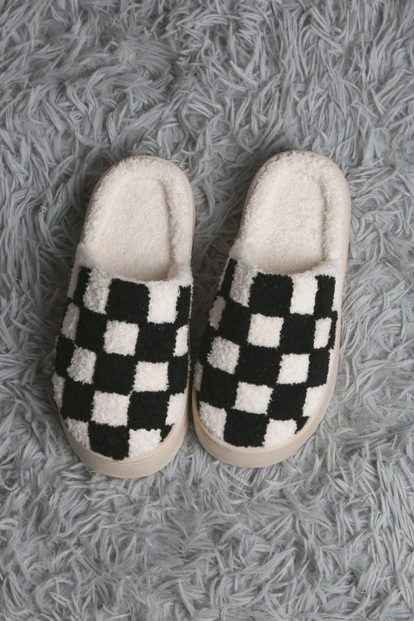 Super Lux Checker Platform slippers
