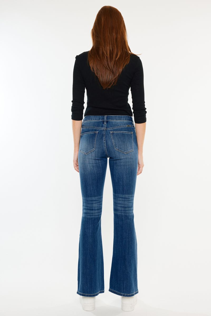 Petite Mid-Rise Flare Jean