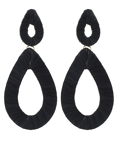 Raffia Teardrop Earrings