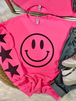 Happy Face Star Sweatshirt
