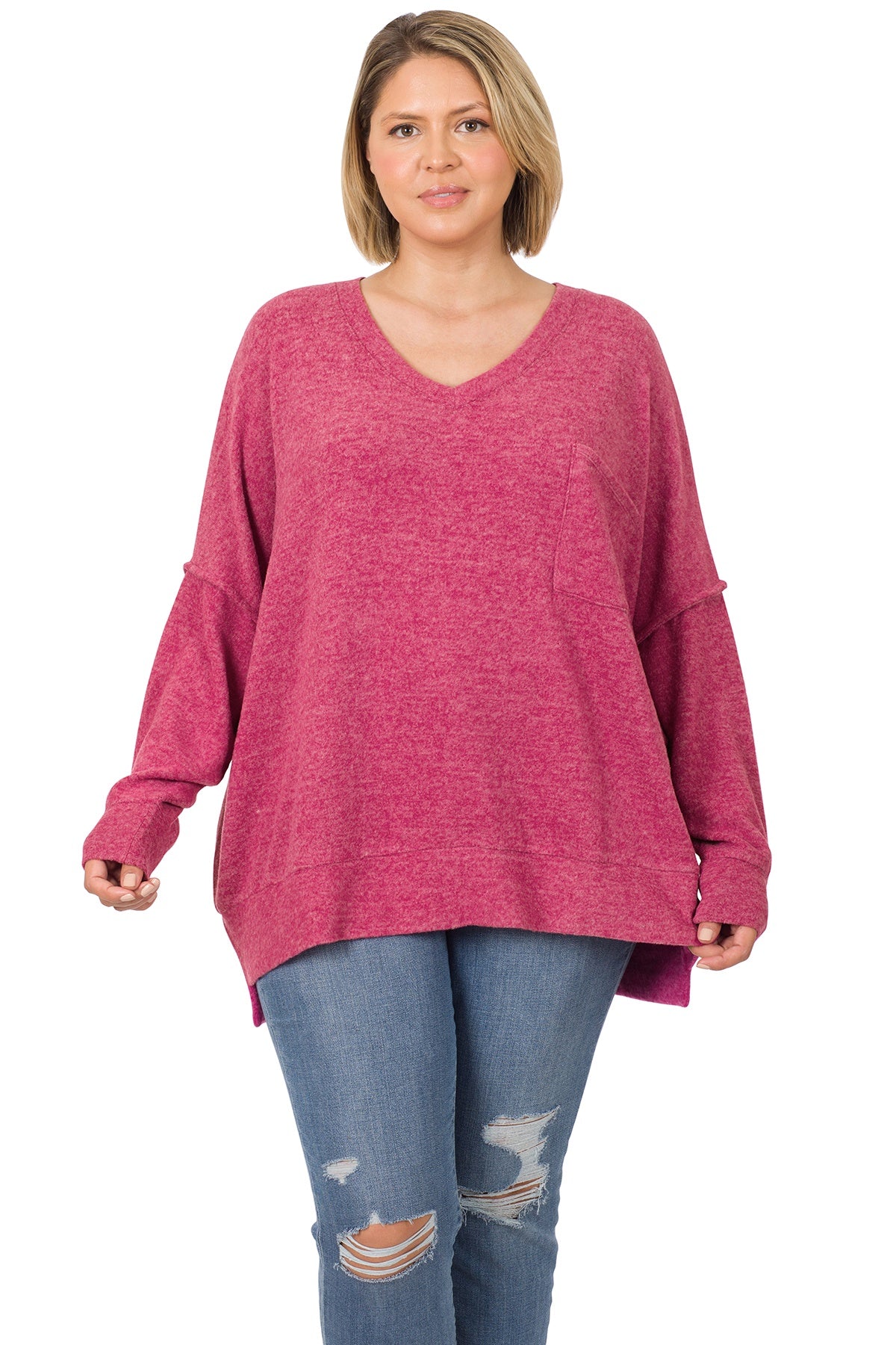 V-Neck Oversized Sweaters