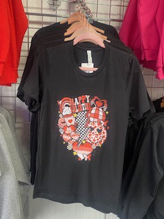 Lightning Bolt Retro Valentine Graphic Tee