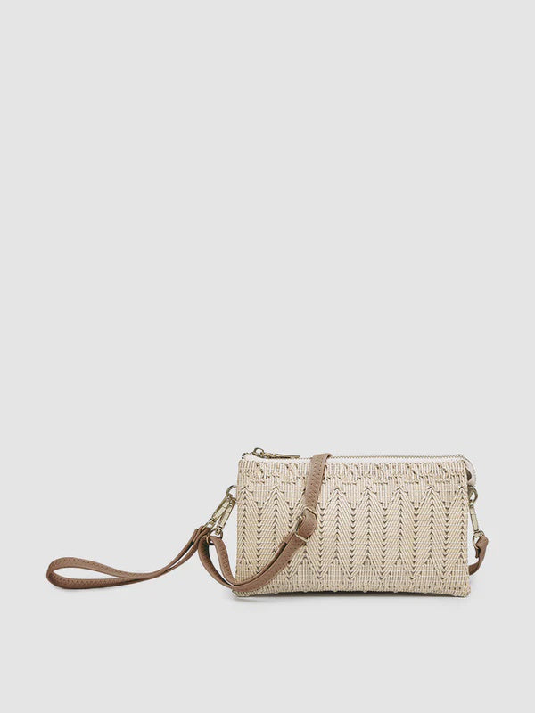 Woven Herringbone Crossbody Wristlet