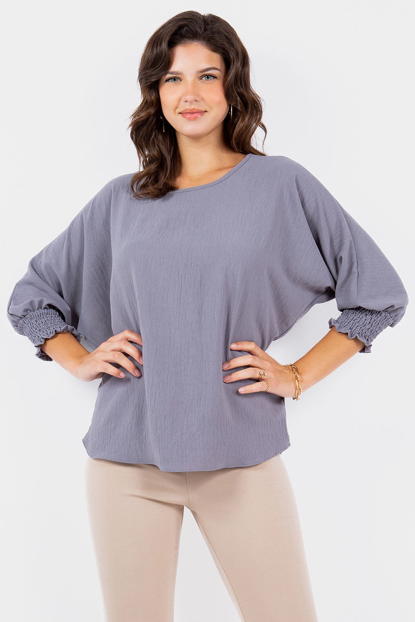 Airflow Top w/ shirring cuff