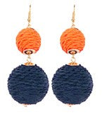 Orange Blue Woven beads