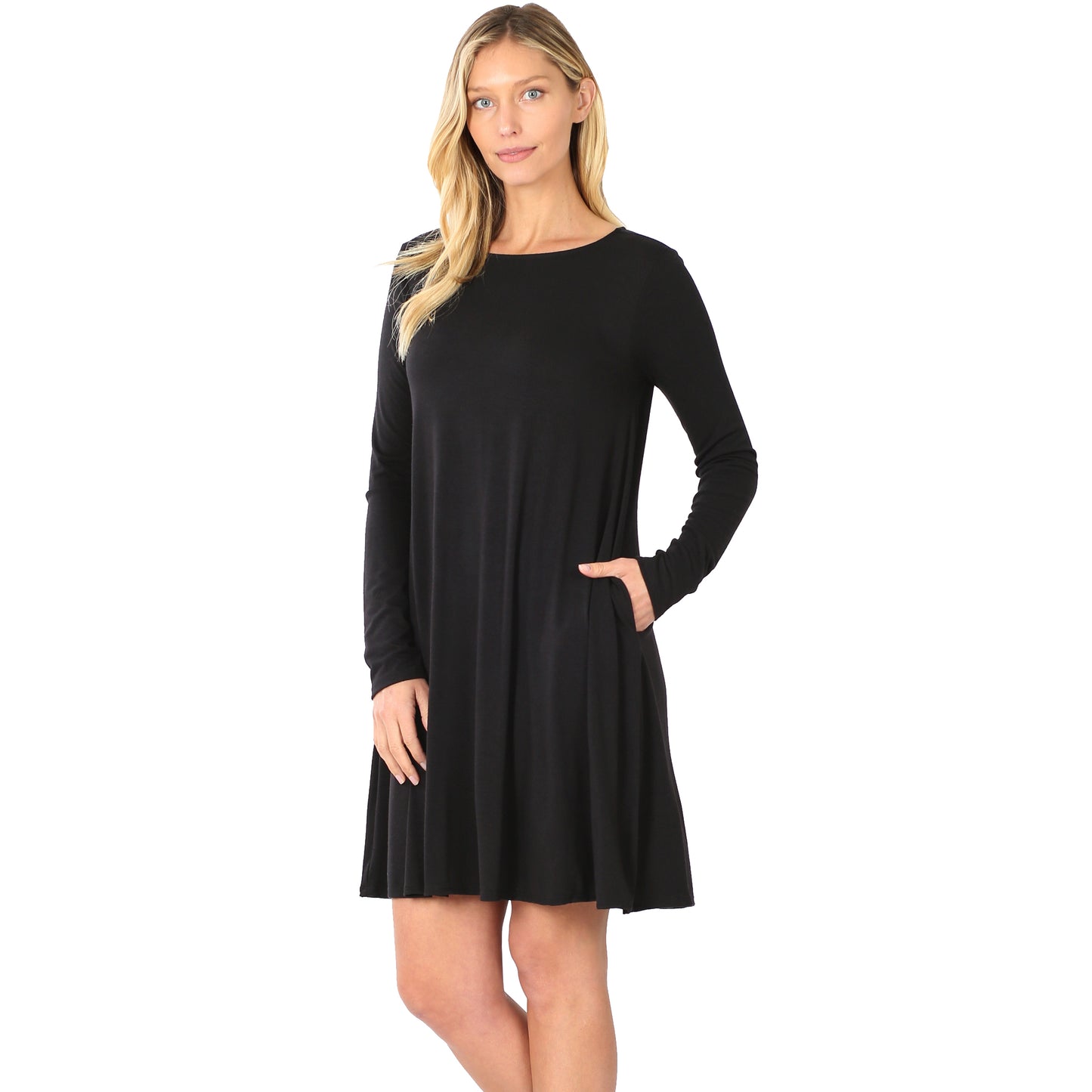 Long Sleeve Fit & Flare Dress