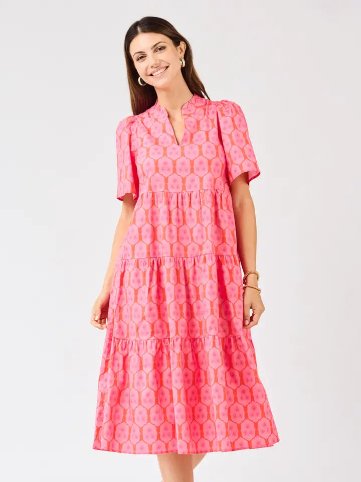 Ivy Rosette Charm Pink Dress