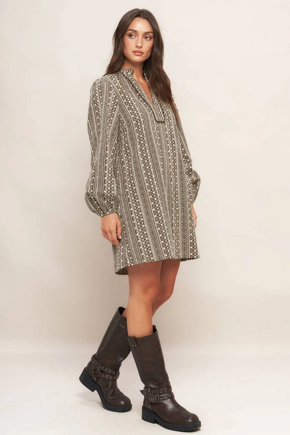 Textured Woven Mini Dress