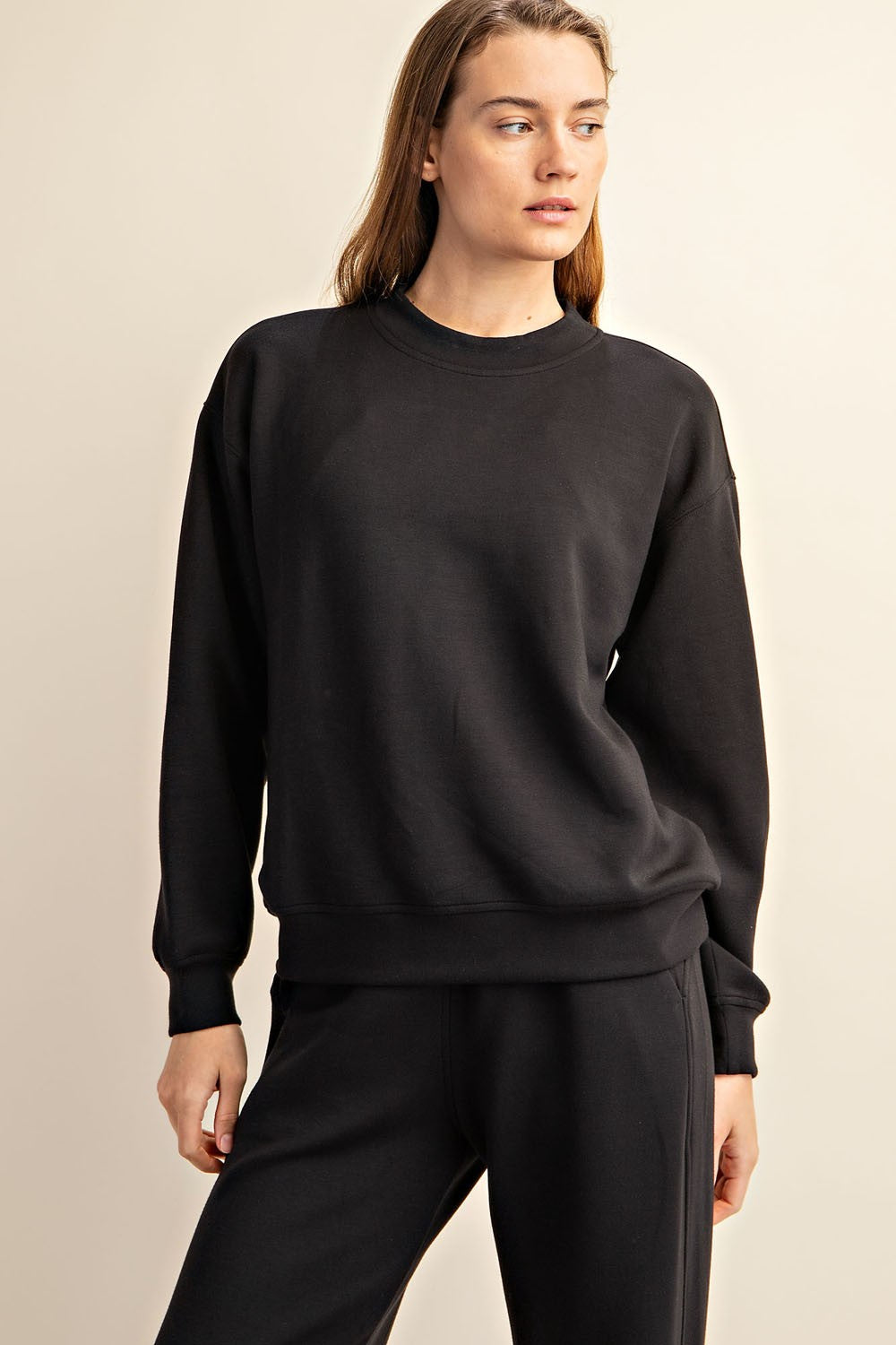 Soft Modal Mock Neck Sweater Pullover