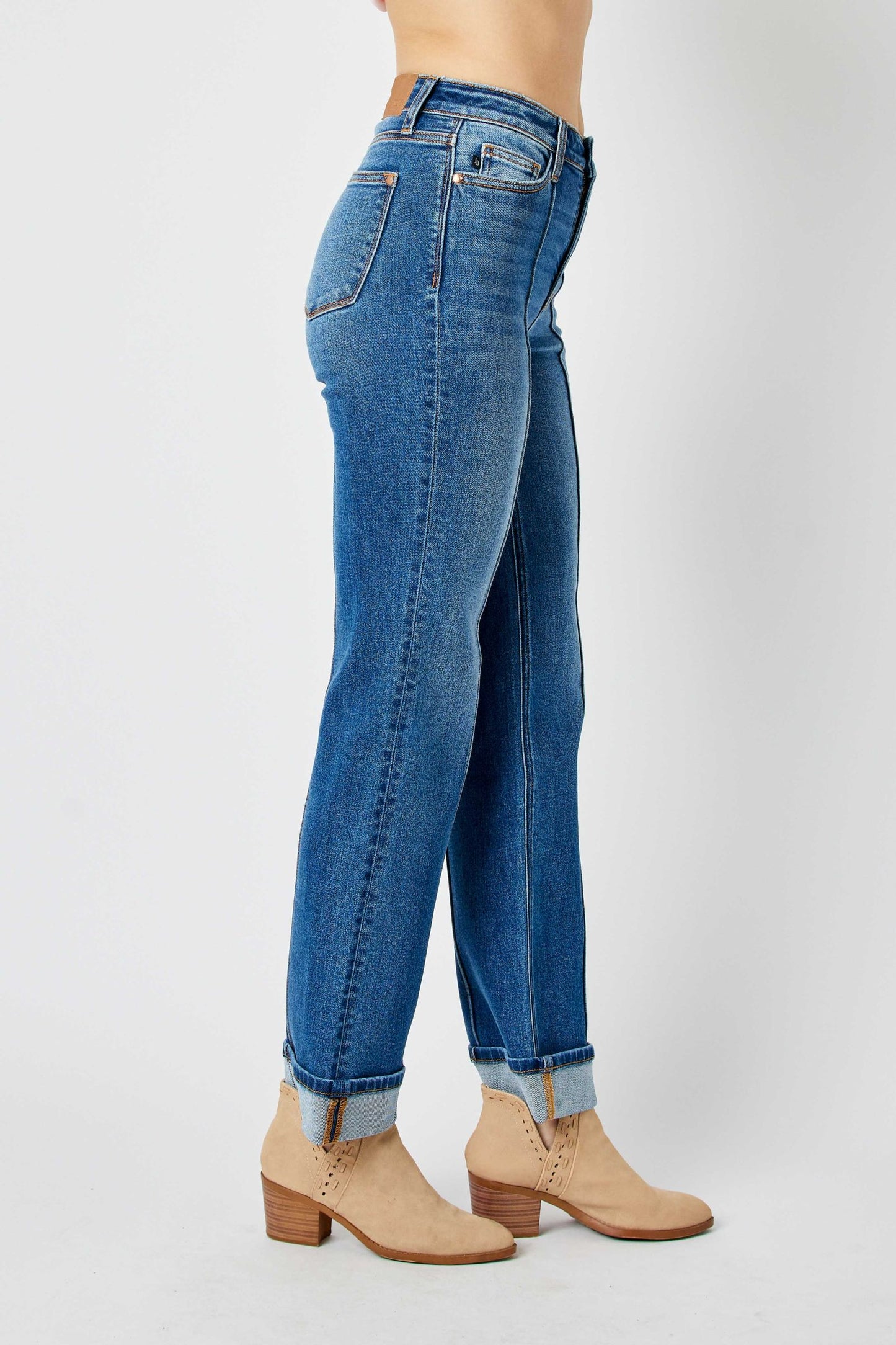 HW Front Seam & Back Seam Detail Jeans