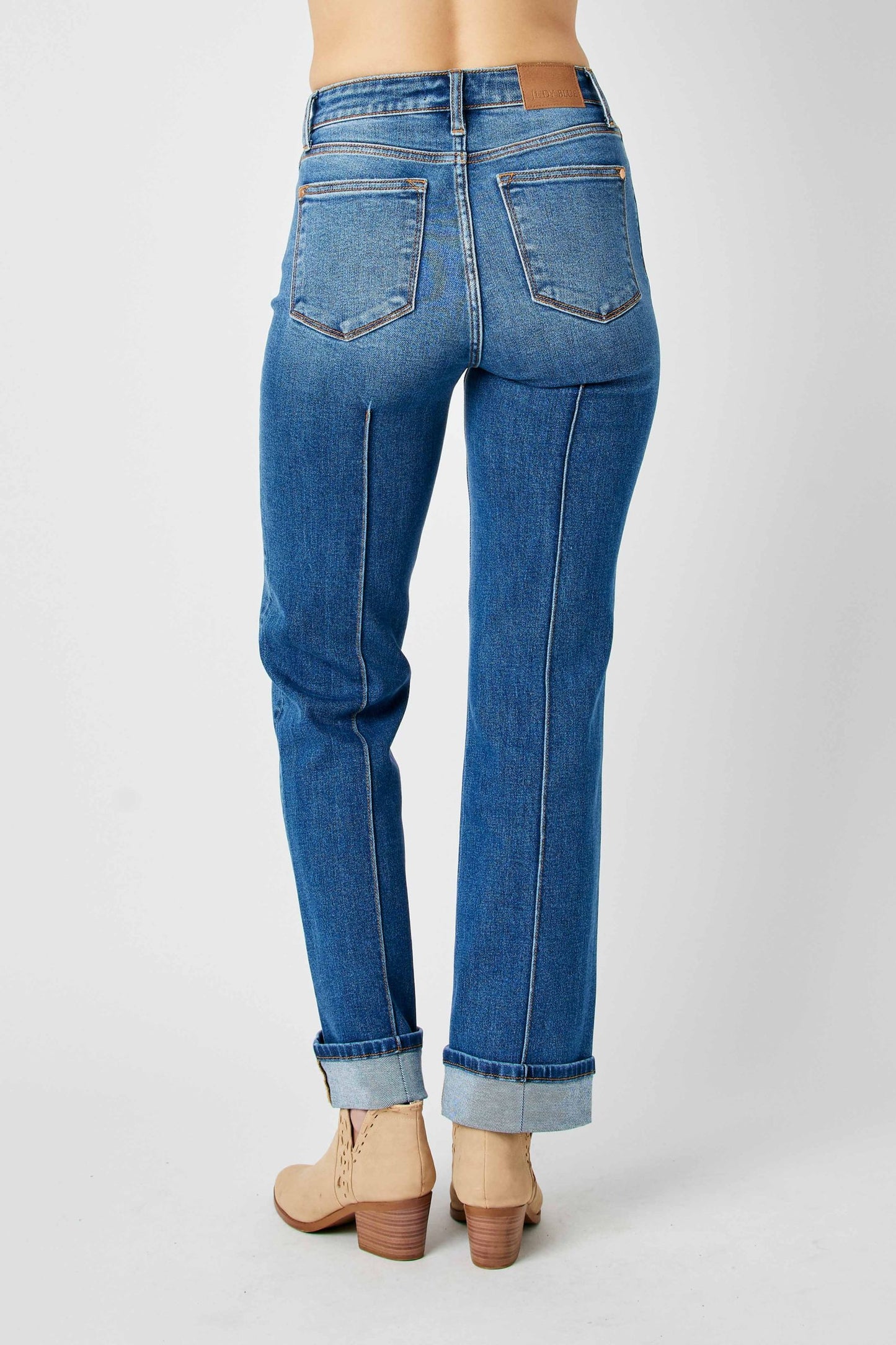 HW Front Seam & Back Seam Detail Jeans