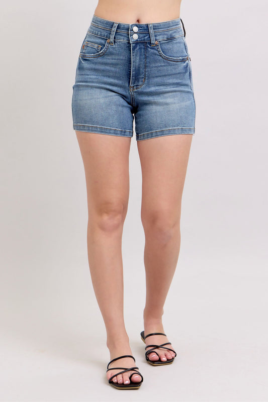 HW Tummy Control Cool Denim Shorts