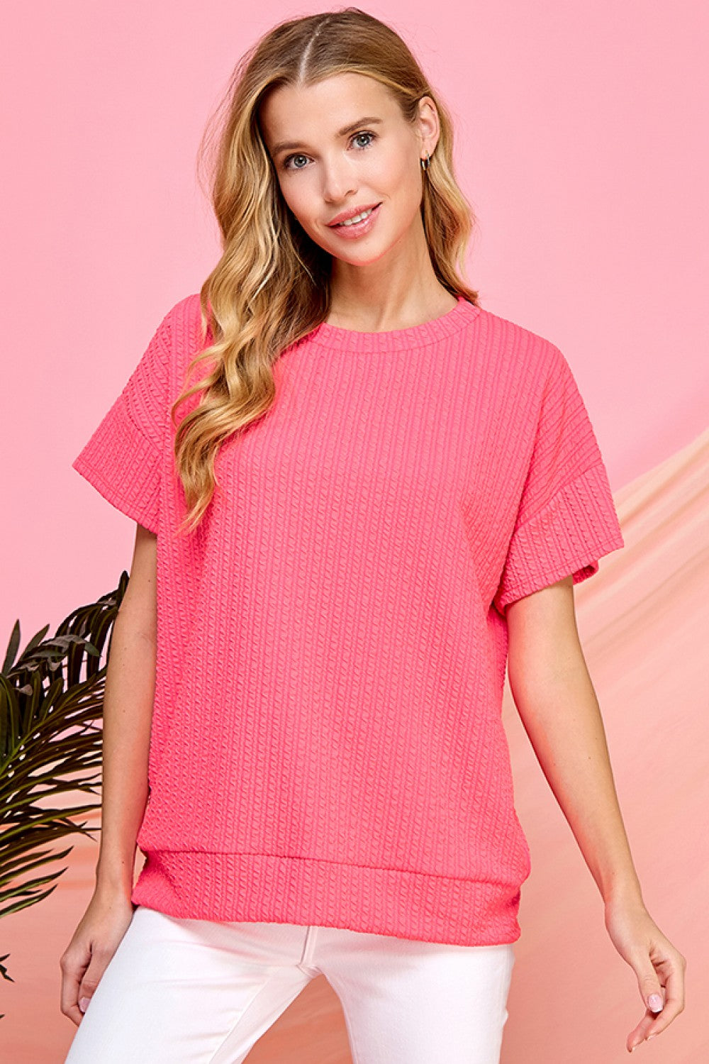 Ribbed Short Sleeve Top