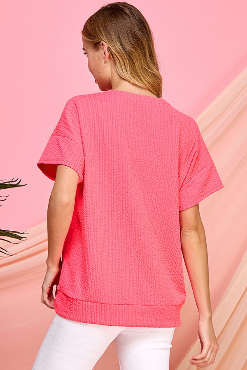 Ribbed Short Sleeve Top