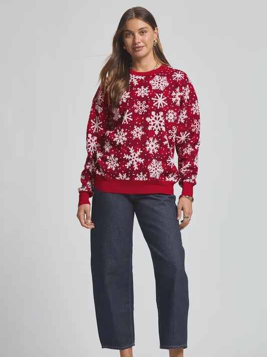 Plaid Snowflake Sweater