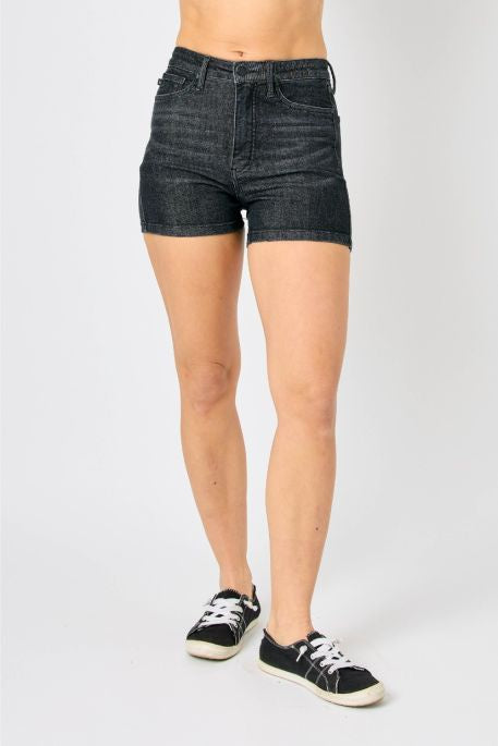 Tummy Control Washed Black Short