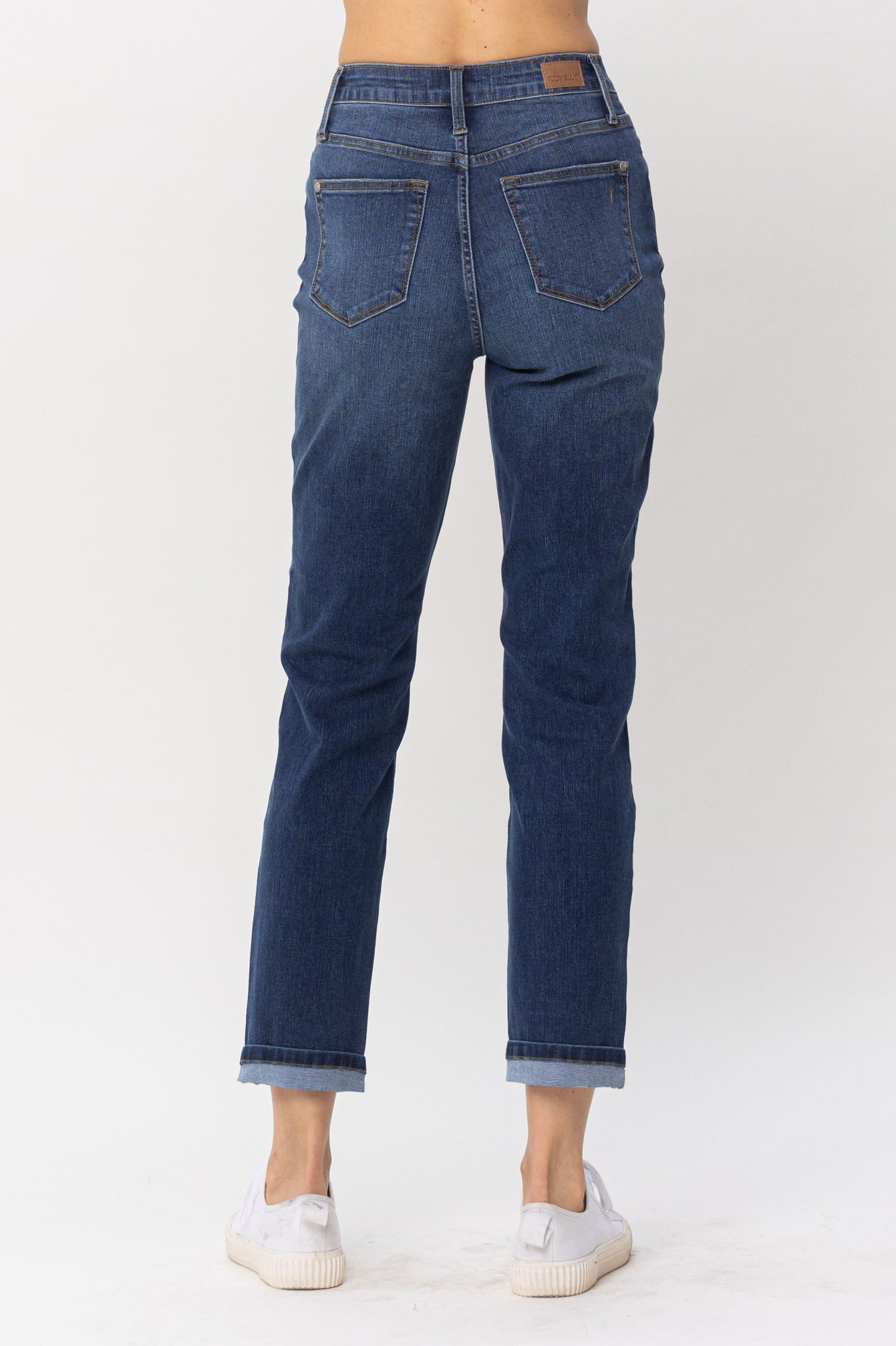 HW Cuffed Cool Denim Dark Wash