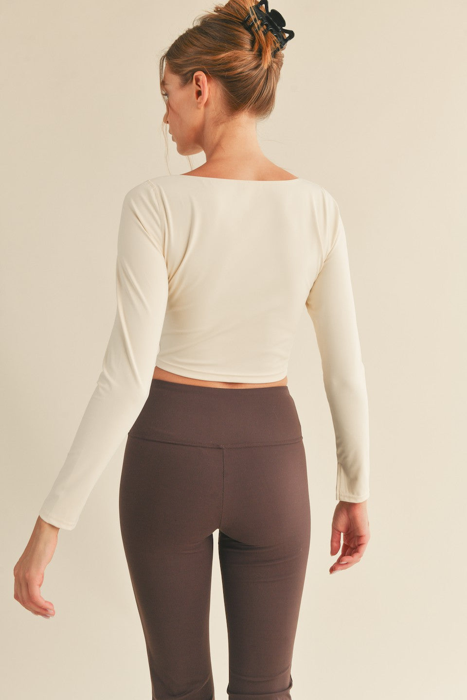 Fitted Long Sleeve Crop Top
