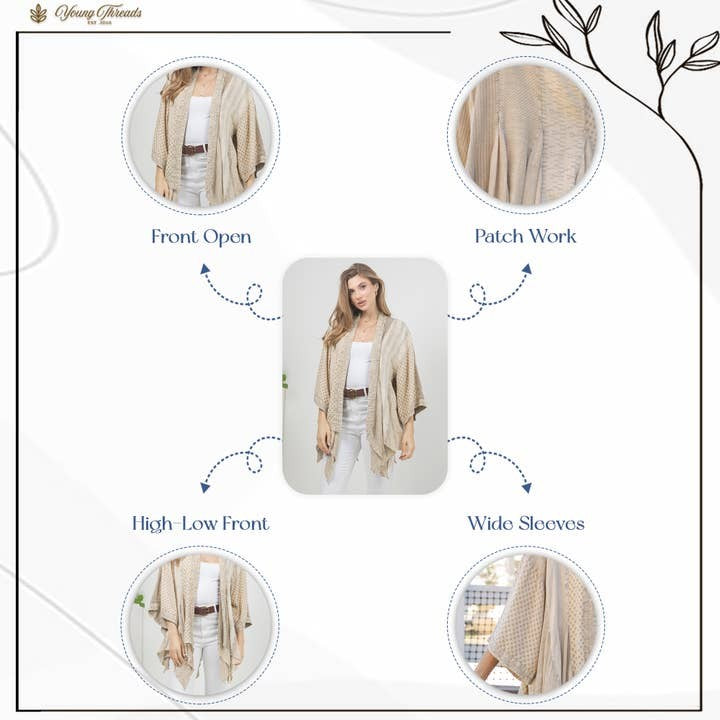 Cream Kimono & Pants Set