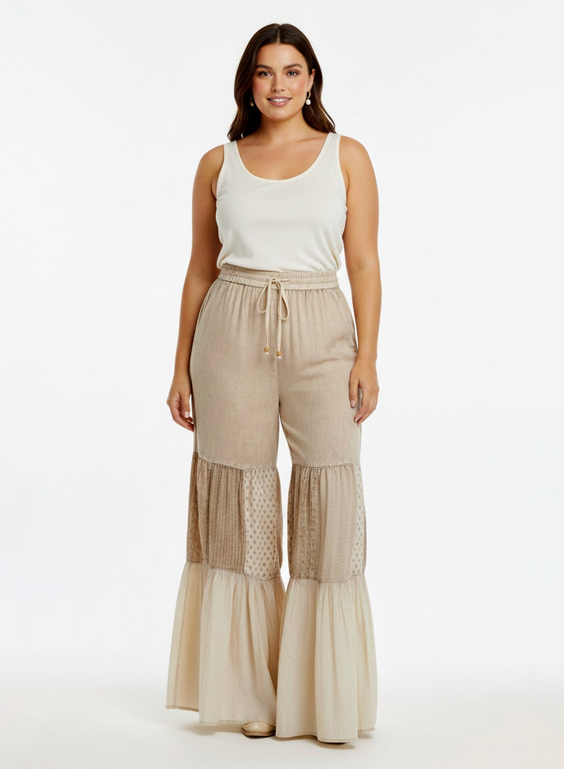 Cream Kimono & Pants Set