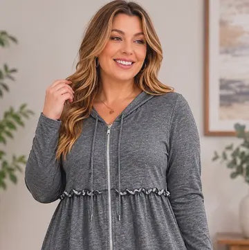 Plus Hooded Cardigan